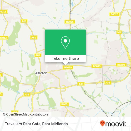 Travellers Rest Cafe, Salcombe Road Alfreton Alfreton DE55 7 map