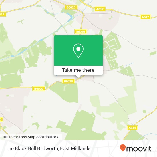 The Black Bull Blidworth map