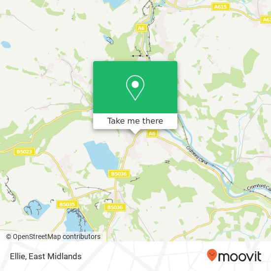 Ellie, Alabaster Lane Cromford Matlock DE4 3 map