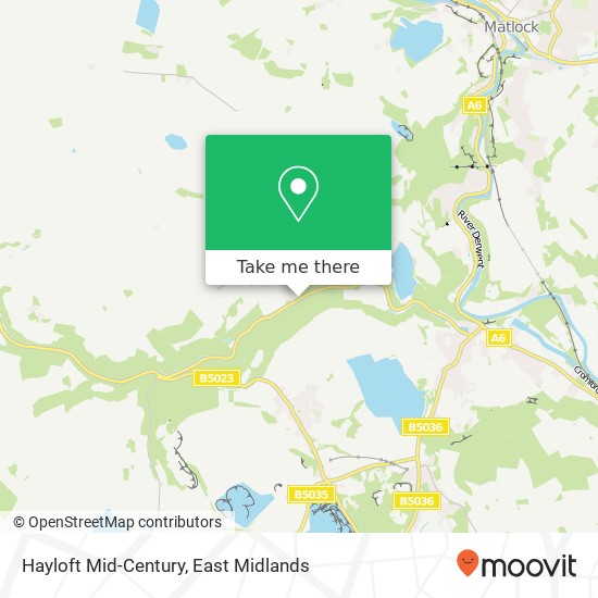 Hayloft Mid-Century, Via Gellia Road Slaley Matlock DE4 2 map