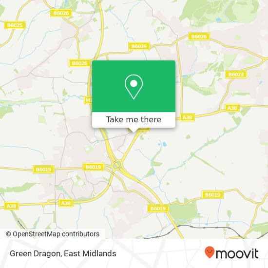 Green Dragon, Maisies Way South Normanton Alfreton DE55 2 map