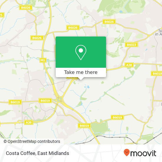 Costa Coffee, South Normanton Alfreton DE55 2 map