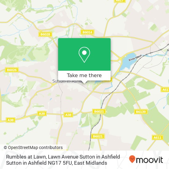 Rumbles at Lawn, Lawn Avenue Sutton in Ashfield Sutton in Ashfield NG17 5FU map