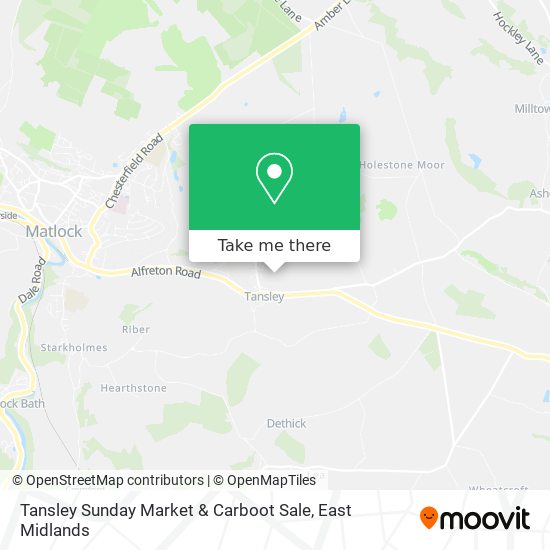 Tansley Sunday Market & Carboot Sale map