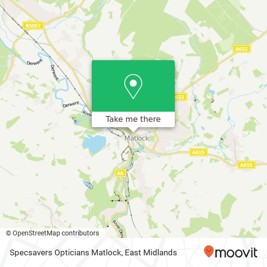 Specsavers Opticians Matlock, Bakewell Road Matlock Matlock DE4 3 map