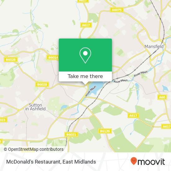 McDonald's Restaurant, Mansfield Road Sutton in Ashfield Sutton in Ashfield NG17 4 map