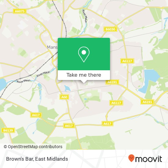 Brown's Bar, Madeline Court Mansfield Mansfield NG18 4 map