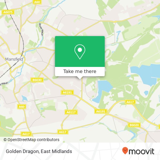 Golden Dragon, Ling Forest Road Mansfield Mansfield NG18 3 map