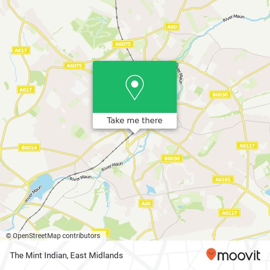 The Mint Indian, Station Street Mansfield Mansfield NG18 1 map