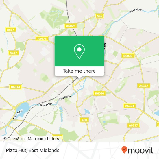 Pizza Hut, 33 Albert Street Mansfield Mansfield NG18 1EA map