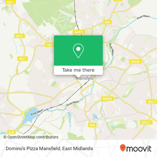 Domino's Pizza Mansfield map