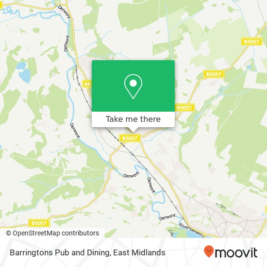 Barringtons Pub and Dining, Dale Road North Two Dales Matlock DE4 2 map