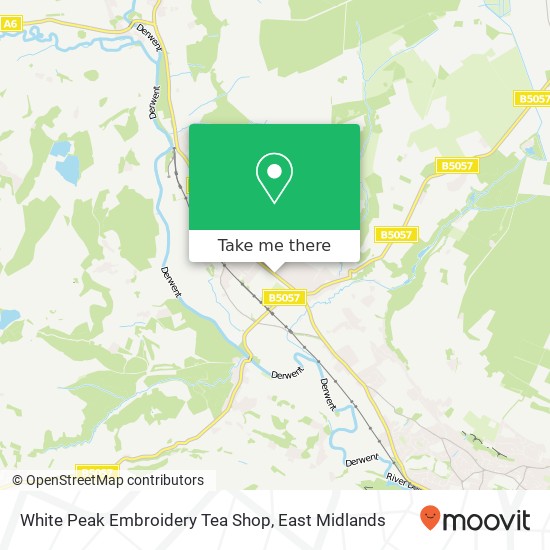 White Peak Embroidery Tea Shop, Dale Road North Two Dales Matlock DE4 2 map