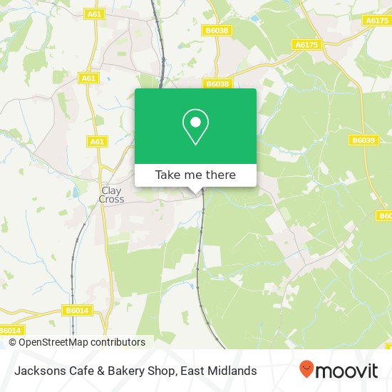 Jacksons Cafe & Bakery Shop, Coney Green Road Danesmoor Chesterfield S45 9 map