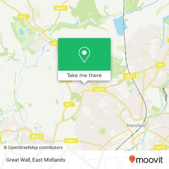 Great Wall, 41 Peel Crescent Mansfield Mansfield NG19 7LL map