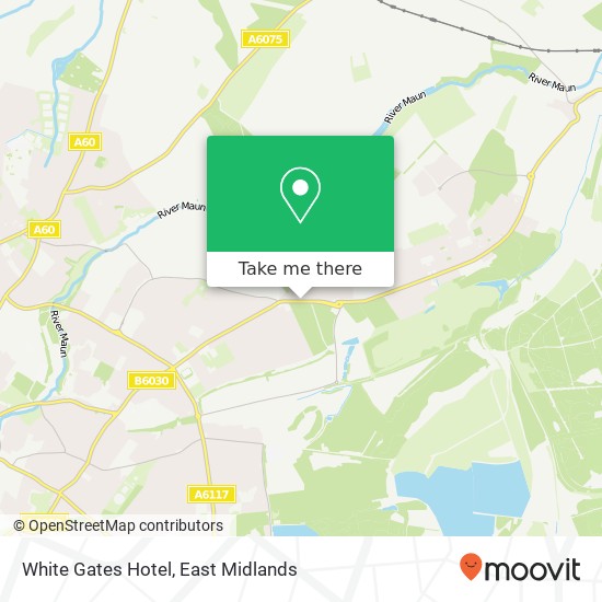 White Gates Hotel, Clipstone Road East Forest Town Mansfield NG19 0 map
