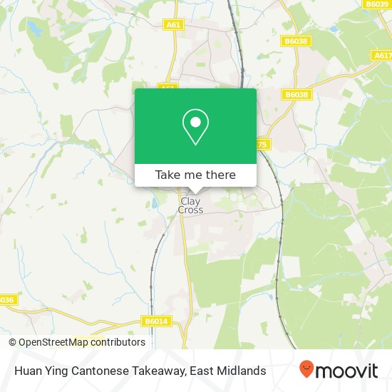 Huan Ying Cantonese Takeaway, 55 Market Street Clay Cross Chesterfield S45 9 map