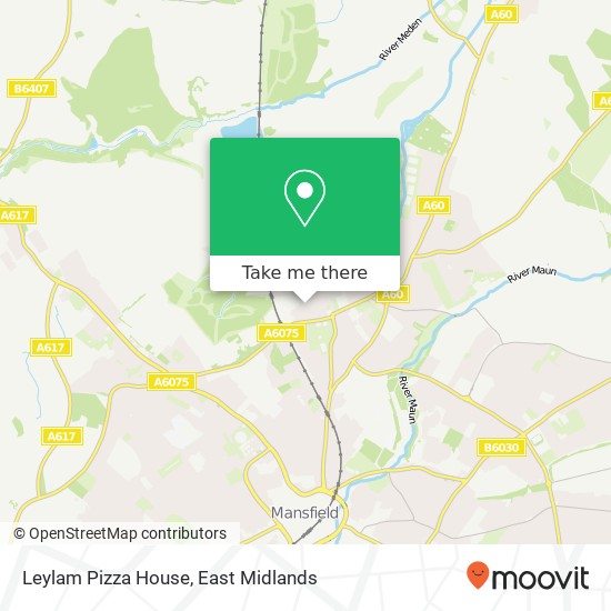 Leylam Pizza House, Station Street Mansfield Woodhouse Mansfield NG19 8AB map