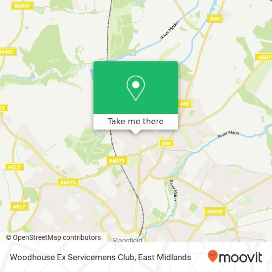 Woodhouse Ex Servicemens Club map