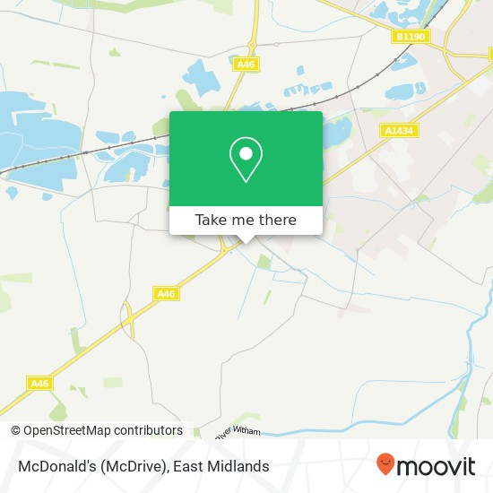 McDonald's (McDrive), Newark Road South Hykeham Lincoln LN6 9 map
