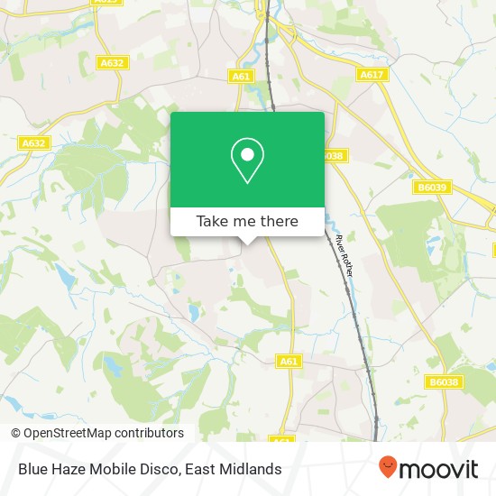 Blue Haze Mobile Disco, 15 Hallfield Close Wingerworth Chesterfield S42 6 map