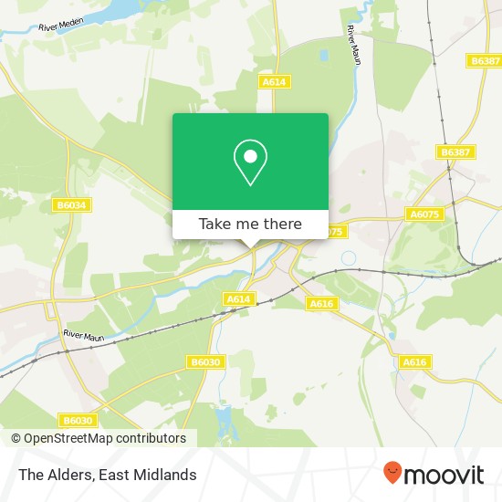 The Alders, Mansfield Road New Ollerton Newark NG22 9 map