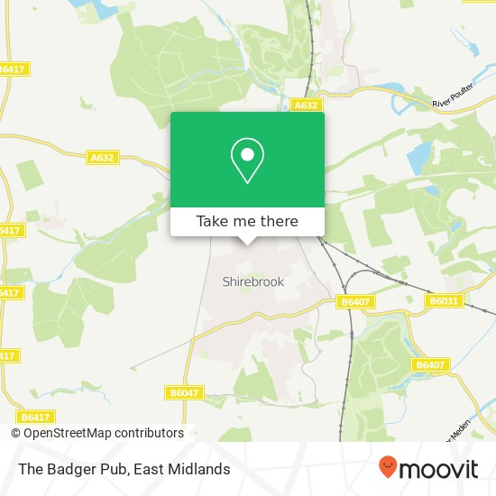 The Badger Pub map