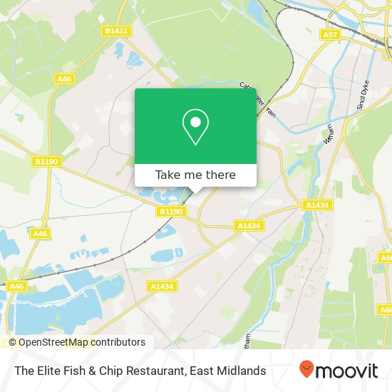 The Elite Fish & Chip Restaurant, Moorland Way Lincoln Lincoln LN6 7 map