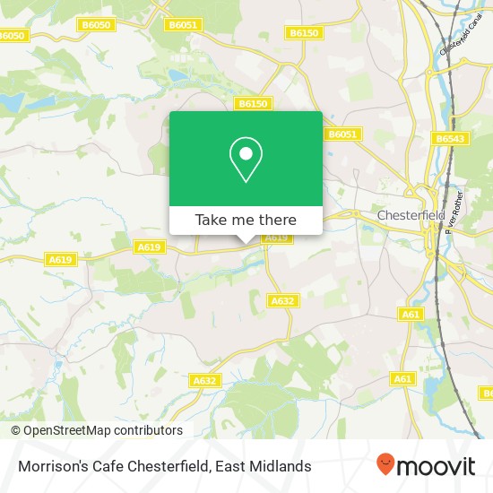 Morrison's Cafe Chesterfield, 479 Chatsworth Road Chesterfield Chesterfield S40 3AD map