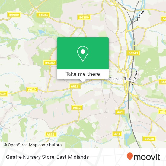 Giraffe Nursery Store, 247 Chatsworth Road Chesterfield Chesterfield S40 2 map