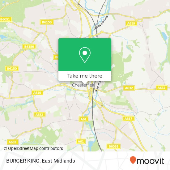 BURGER KING, Steeplegate Chesterfield Chesterfield S40 1 map
