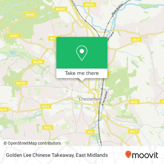 Golden Lee Chinese Takeaway, 1 St Helen's Street Chesterfield Chesterfield S41 7 map