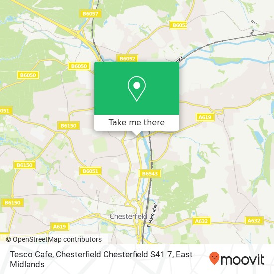 Tesco Cafe, Chesterfield Chesterfield S41 7 map