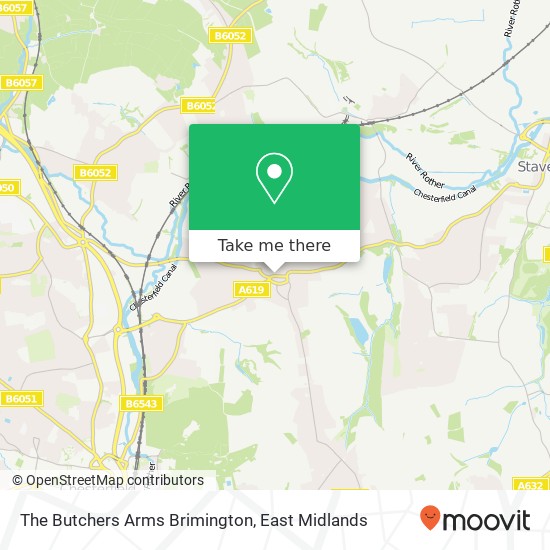 The Butchers Arms Brimington map