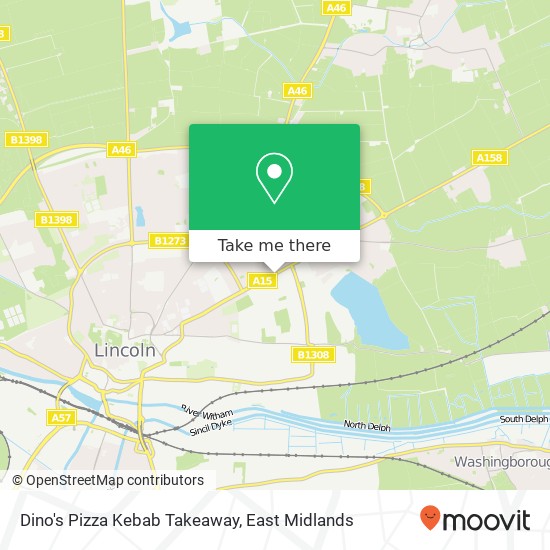 Dino's Pizza Kebab Takeaway, 278 Wragby Road Lincoln Lincoln LN2 4PX map