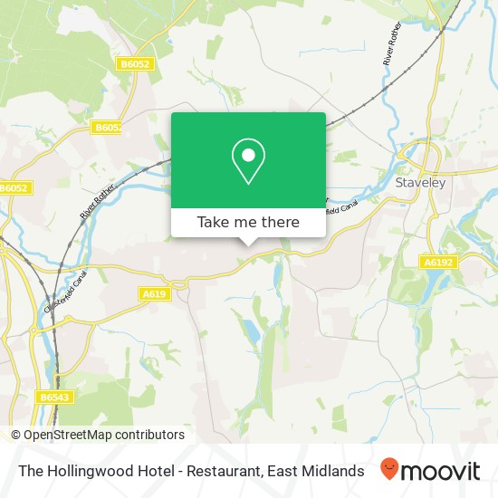The Hollingwood Hotel - Restaurant, Private Drive Hollingwood Chesterfield S43 2 map