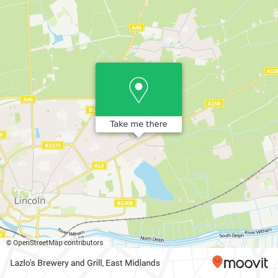 Lazlo's Brewery and Grill, Chesney Road Lincoln Lincoln LN2 4RX map
