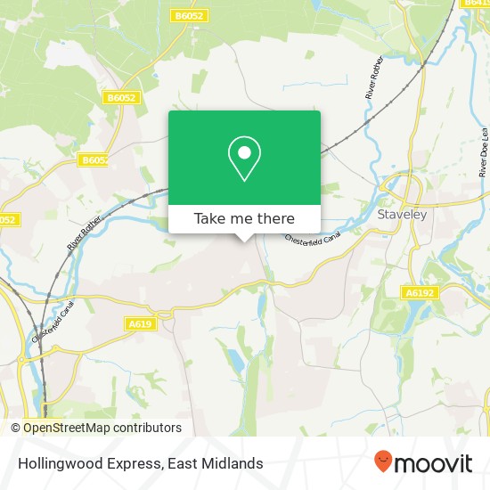 Hollingwood Express, 17 Hollingwood Crescent Hollingwood Chesterfield S43 2HD map