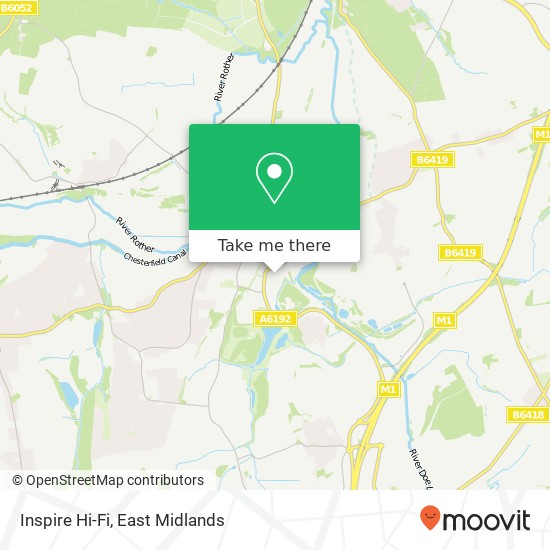 Inspire Hi-Fi, Colliery Close Staveley Chesterfield S43 3 map