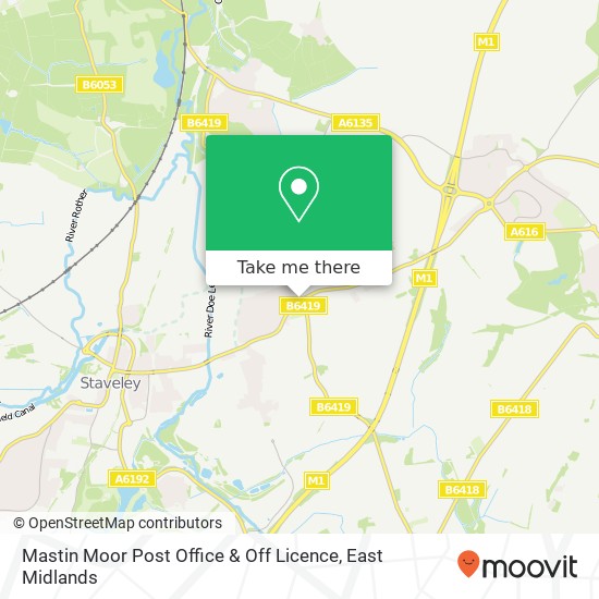 Mastin Moor Post Office & Off Licence, 1 Renishaw Road Mastin Moor Chesterfield S43 3DW map