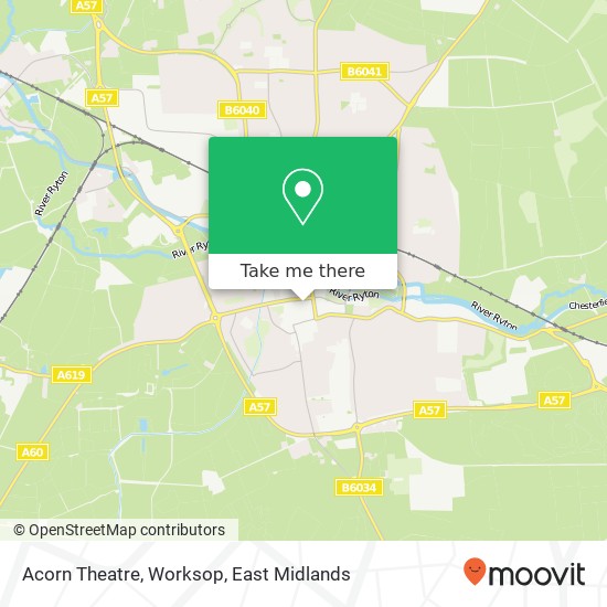Acorn Theatre, Worksop map