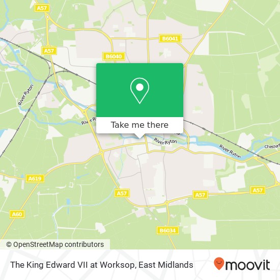 The King Edward VII at Worksop map