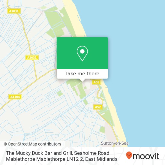 The Mucky Duck Bar and Grill, Seaholme Road Mablethorpe Mablethorpe LN12 2 map