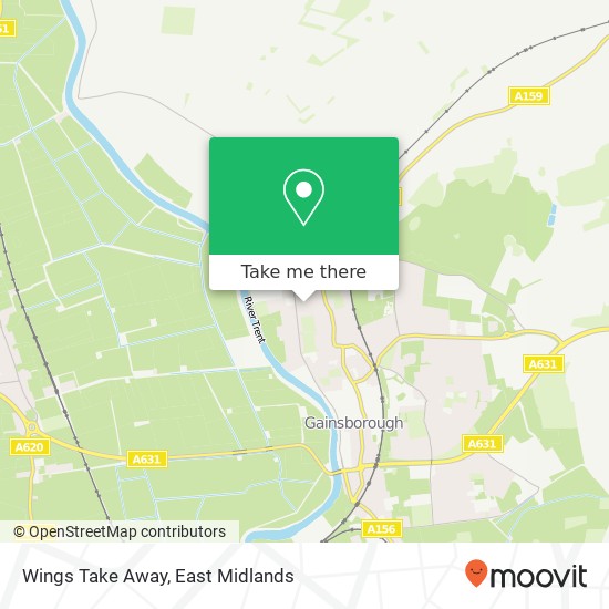 Wings Take Away, 25 Melrose Road Gainsborough Gainsborough DN21 2SA map