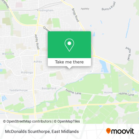 McDonalds Scunthorpe map
