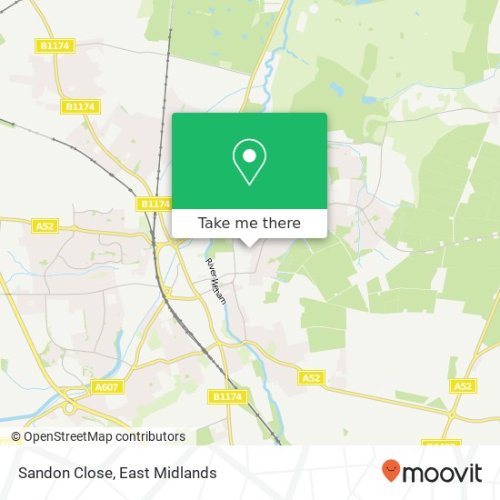 Sandon Close map