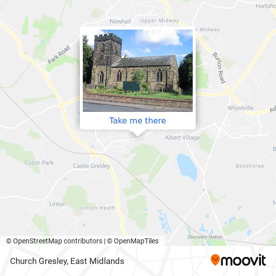 Church Gresley map