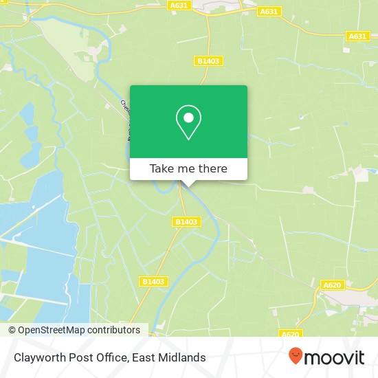 Clayworth Post Office map