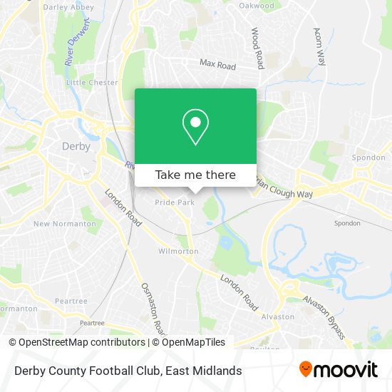 Derby County Football Club map