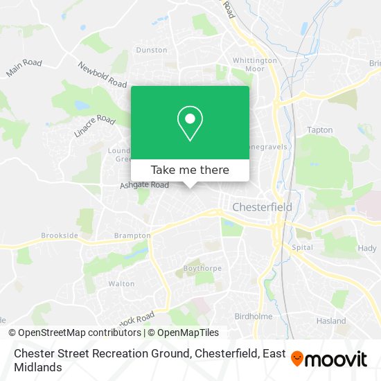 Chester Street Recreation Ground, Chesterfield map